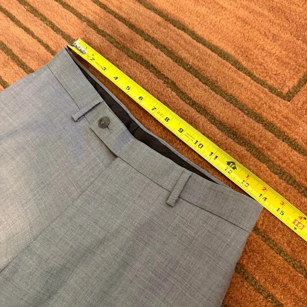 Gray dress pants tailored suit -  14.5” waist laid flat (29W)